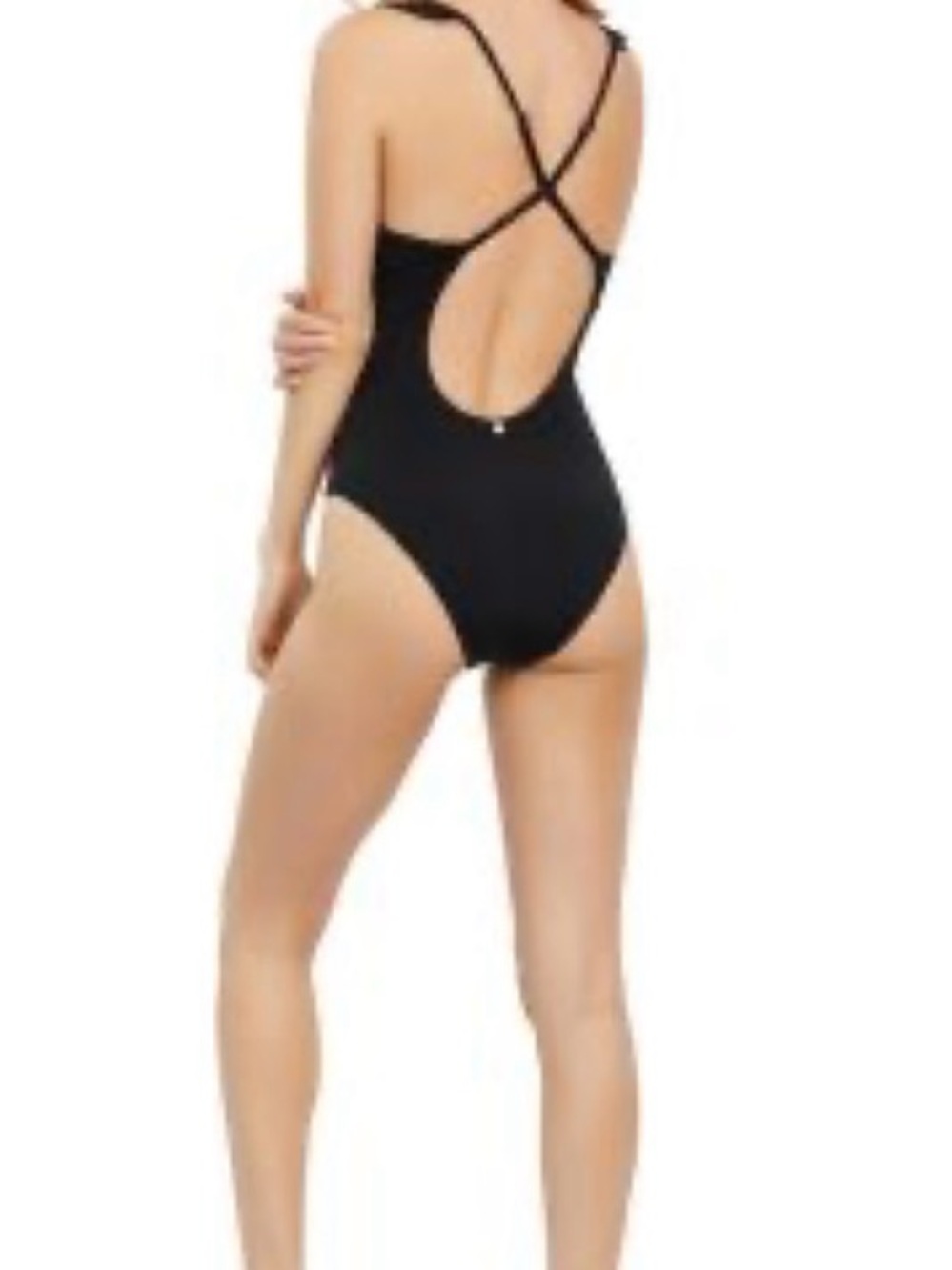 Black Ruffle One-Piece Swimsuit - Picture 5 of 7